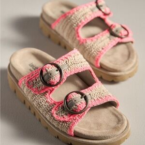Anthropologie Laidback London clay slide sandals 38